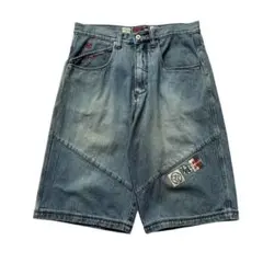 ぺぺジーンズロンドン ビンテージヒップホップ バギーデニムショーツ ハーフパンツ