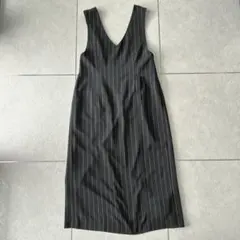 サロペットワンピース　ストライプ