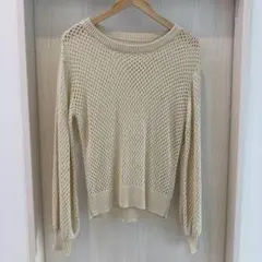 Re:EDIT メッシュニット 長袖 アイボリー Mのサムネイル