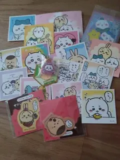ちいかわステッカー、チャーム付き