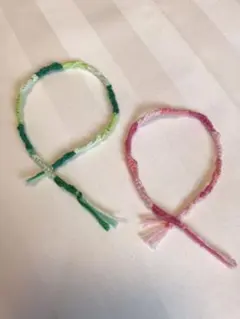 『チャリティー出品』手作りミサンガ。小学3年生の製作・出品になります。