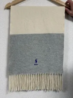 Polo Ralph Lauren アイボリー グレー マフラー