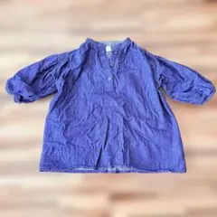 après les cours デニムワンピース 80 ダークブルー