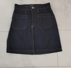 ダークデニム タイトスカート 約60cm丈