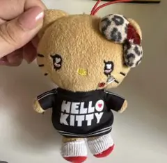 ヒョウ柄 ギャルキティ マスコットぬいぐるみチャーム 日焼けキティ