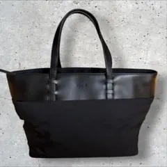 【美品】agnès b. アニエスベー ナイロントートバッグ A4 革 肩掛け