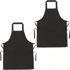 エプロン2枚入り　カラーブラック