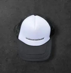 archive grunge mesh cap y2k Black White