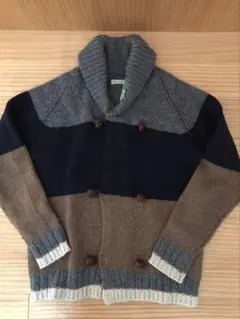 ショールカラー ニット