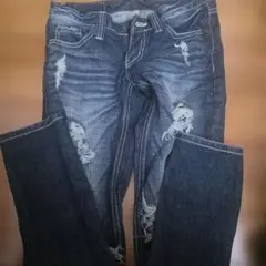 d.i.a❤ダメージ加工ダークブルースキニーデニム❤ギャル❤レア