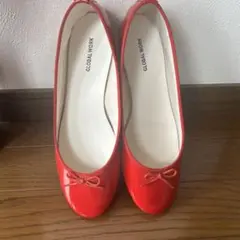 GLOBAL WORK フラットシューズ レッド