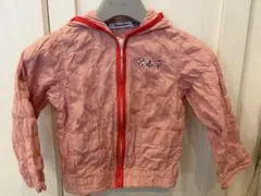 familiar フード付きジャケット（ロールアップボタン付き）100cm 赤