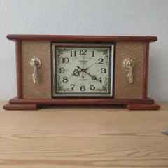 CITIZEN　家具調木製高級置時計　アンティーク アンティーク シチズン ロールスロイス 1910クラシックカー 廃材