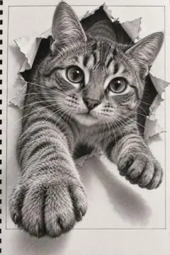 猫 デジタルアート 写真 L版