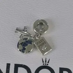 S925 ALE シルバーチャーム 地球 飛行機 パスポート ドロップチャーム