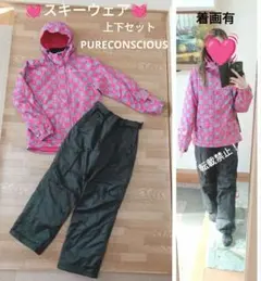 着画　PURECONSCIOUS スキーウェア　ボード　上下　レディース　LL