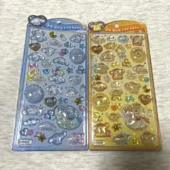 うるちゅるPOPシール シナモンロール プリン ベビー ボンボン　サンリオ　もじ