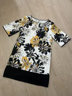 Vanilla confusion フラワープリント 七分袖ワンピース36のサムネイル