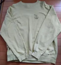 coen✕金安亮　プリント付き黄スウェット