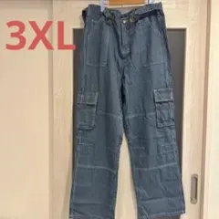 3XL メンズ　レディース　ユニセックス　ワイドパンツ　デニム　ズボン　ゆったり