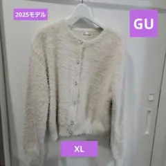 GU シャイニークルーネックカーディガン XL