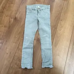 H&M ライトグレー ダメージデニム US 6-7