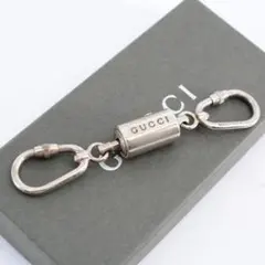 GUCCI グッチ キーホルダー キーリング チャーム シルバー ロゴ