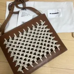 新品　ジルサンダー　鍵あみショルダーバッグ　レザーのサムネイル