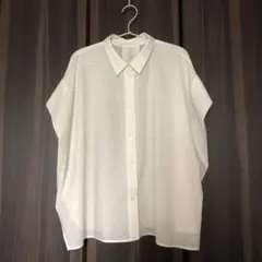 オフホワイト 半袖シャツ レギュラーカラーのサムネイル