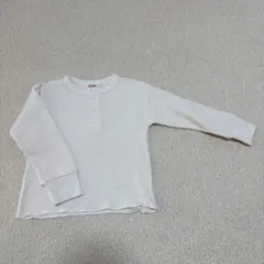 Healthknit ヘンリーネック長袖カットソー ホワイト　120