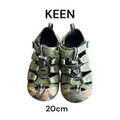 KEEN サンダル 20cm カーキ カモフラージュ