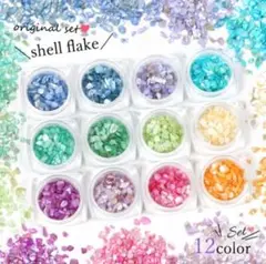 【人気＊12色セット】封入＊シェルフレーク 隠れ工房 GreenOcean