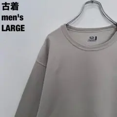 古着 FRUIT OF THE LOOM 無地 スウェット シンプル ベージュLのサムネイル
