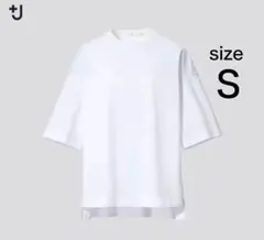 ユニクロT スーピマコットンオーバーサイズＴ（5分袖）　白　S ➕J