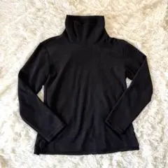 NICOLE CLUB FOR MEN タートルネック長袖プルオーバー　黒　L