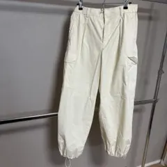 【お正月セール】 UNIQLO クリーム色 カーゴパンツ ゴムウエスト Lサイズ