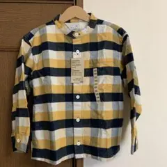 新品未使用　無印良品 スタンドカラーシャツ　両面起毛フランネル 120