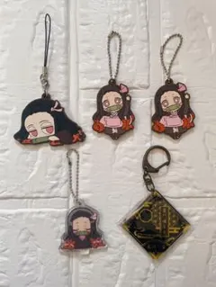 鬼滅の刃 竈門禰豆子 ストラップ キーホルダー5個セット まとめ売り