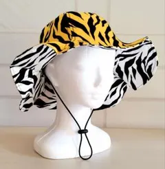 【オーダーページ】虎柄！リバーシブルハット。浜風に負けない２WAYゴム紐つき
