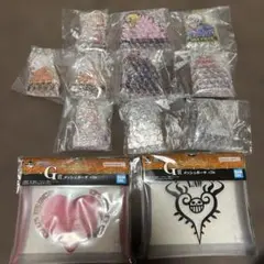 ワンピース　一番くじ　Ｇ賞メッシュポーチ2種＆Ｉ賞アクリルキーホルダー9種10点