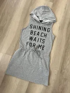 FOREVER 21 フード付きノースリーブワンピース S グレー
