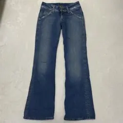 ハドソン デニム ジーンズ フレアパンツ ロゴ入り ブルー アメリカ USAのサムネイル