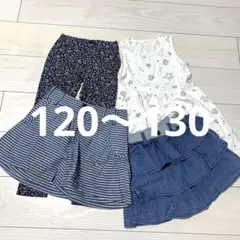 ワンピース　スパッツ　ショートパンツ2枚、120〜130 4点セット