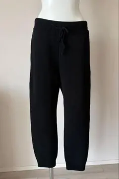 PLAIN PEAPLEラムウールニットパンツ ★黒のサムネイル