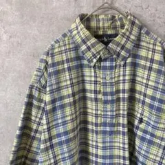 90s Ralph Lauren Purcell半袖チェックシャツメンズMサイズ