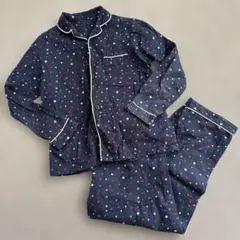 GU パジャマ　140サイズ　星柄　ボタン前あき　綿100%コットンパジャマ