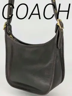 COACH オールドコーチ 9950 本革 ショルダーバッグ ダークブラウン
