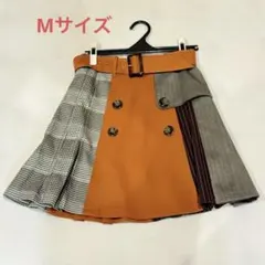 【値下げ】レディアゼル 異素材トレンチスカート M REDYAZEL ミニ丈