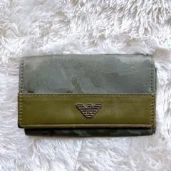 EMPORIO ARMANI エンポリオアルマーニ キーケース カーキ 迷彩柄