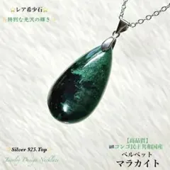 ♦︎レア希少石♦︎ベルベットマラカイト☆特別な輝き☆天然石ネックレス